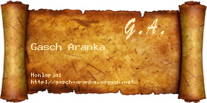 Gasch Aranka névjegykártya